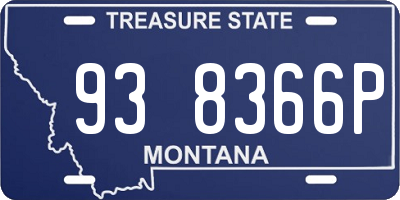 MT license plate 938366P
