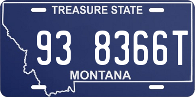 MT license plate 938366T