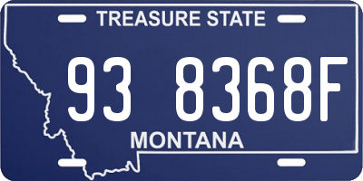 MT license plate 938368F