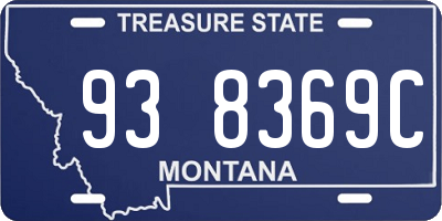 MT license plate 938369C