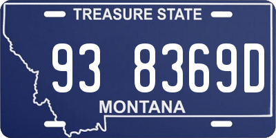 MT license plate 938369D