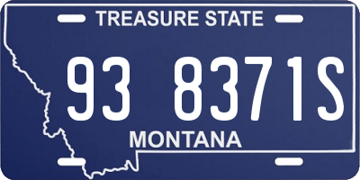 MT license plate 938371S