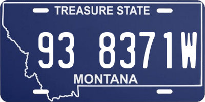 MT license plate 938371W