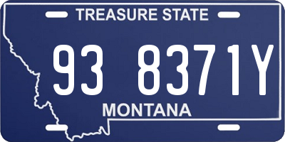 MT license plate 938371Y
