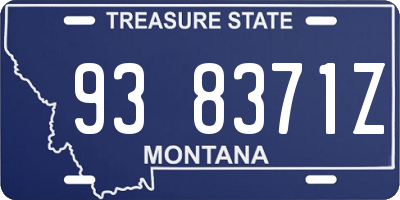 MT license plate 938371Z