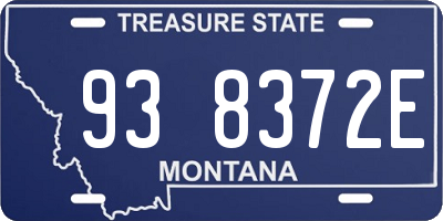 MT license plate 938372E