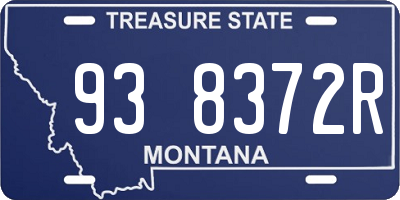 MT license plate 938372R