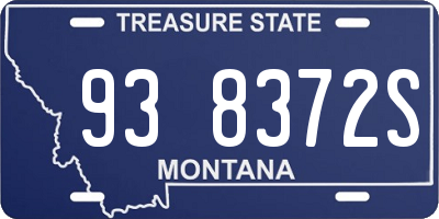 MT license plate 938372S