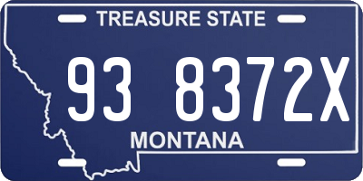 MT license plate 938372X