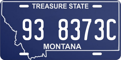 MT license plate 938373C