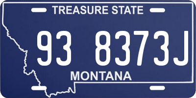 MT license plate 938373J
