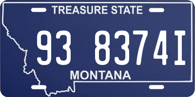 MT license plate 938374I