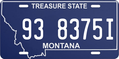 MT license plate 938375I