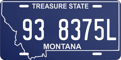MT license plate 938375L