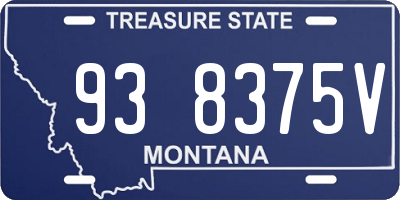 MT license plate 938375V