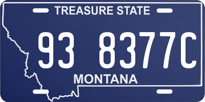 MT license plate 938377C