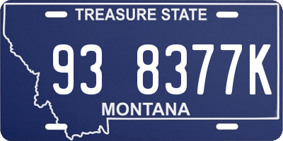 MT license plate 938377K