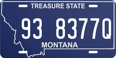 MT license plate 938377Q