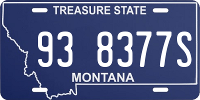 MT license plate 938377S