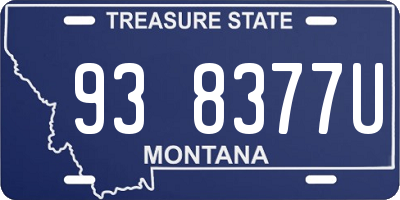 MT license plate 938377U