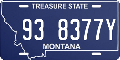 MT license plate 938377Y