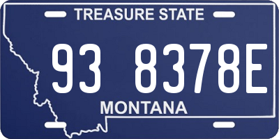 MT license plate 938378E
