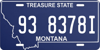 MT license plate 938378I