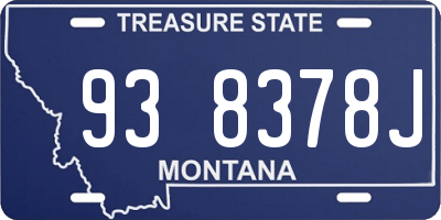 MT license plate 938378J