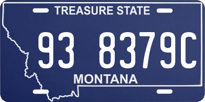 MT license plate 938379C