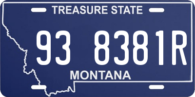 MT license plate 938381R