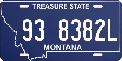 MT license plate 938382L