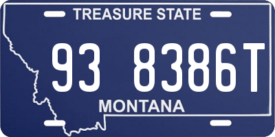 MT license plate 938386T