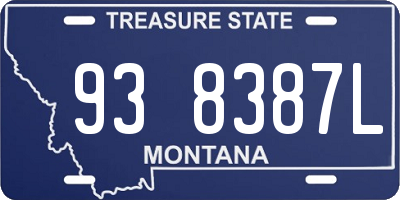 MT license plate 938387L