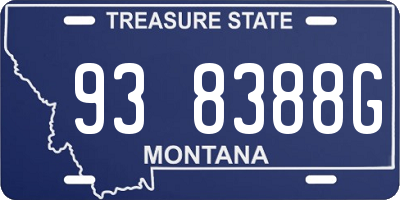 MT license plate 938388G