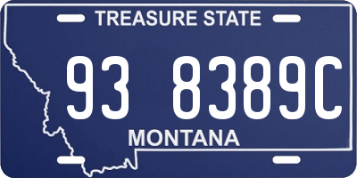 MT license plate 938389C