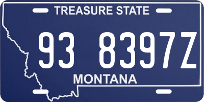 MT license plate 938397Z