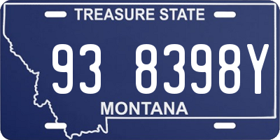 MT license plate 938398Y