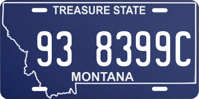 MT license plate 938399C
