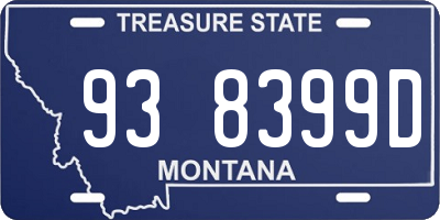 MT license plate 938399D