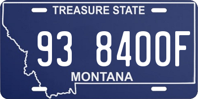 MT license plate 938400F