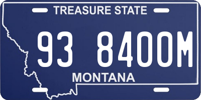 MT license plate 938400M