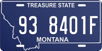 MT license plate 938401F