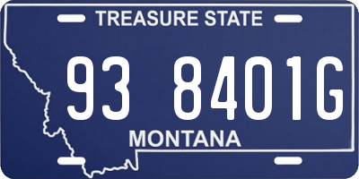 MT license plate 938401G