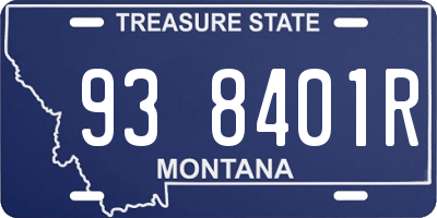 MT license plate 938401R