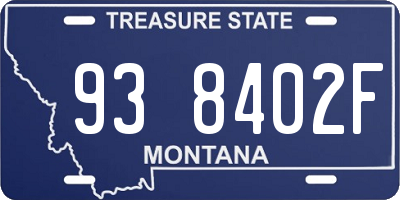 MT license plate 938402F