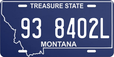 MT license plate 938402L