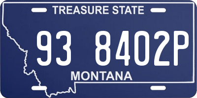 MT license plate 938402P