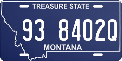 MT license plate 938402Q
