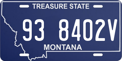 MT license plate 938402V