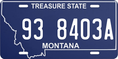 MT license plate 938403A